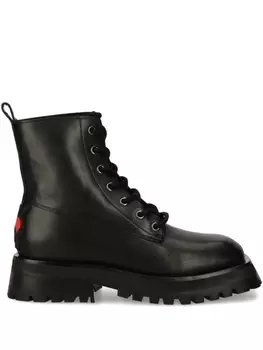 Кожаные сапоги DKNY, черный