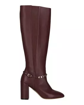 Кожаные сапоги до колена Triba Salvatore Ferragamo, цвет Burgundy