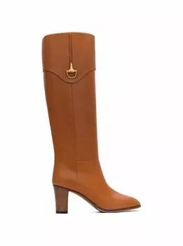 Кожаные сапоги Horsebit Gucci