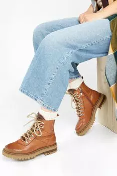 Кожаные Сапоги и ботинки Коричневые Susanna Jones Bootmaker, коричневый