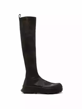 Кожаные сапоги Jil Sander, черный