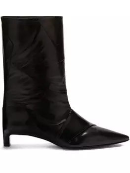 Кожаные сапоги Jil Sander, черный