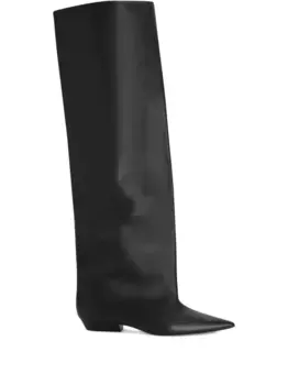Кожаные сапоги JIL SANDER, черный