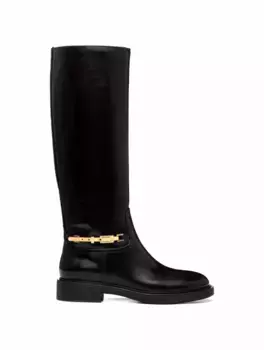 Кожаные сапоги Martine Gianvito Rossi, черный