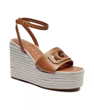 Кожаные сапоги на платформе Джессон Guess, коричневый