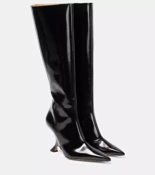 Кожаные сапоги rocket Bottega Veneta, черный