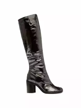 Кожаные сапоги-таби Maison Margiela, серый