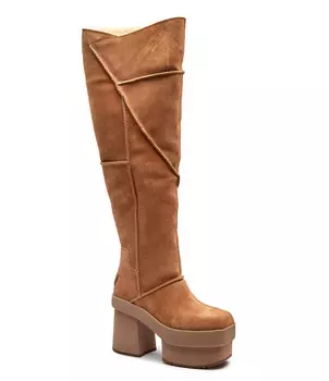 Кожаные сапоги UGG largo, коричневый