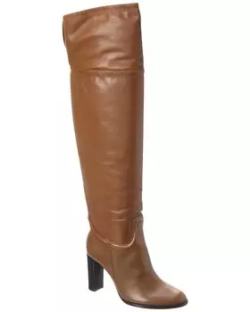 Кожаные сапоги выше колена Alexandre Birman Lauren 90, коричневый