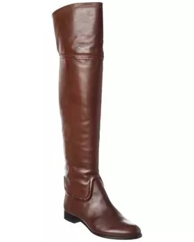 Кожаные сапоги выше колена Alexandre Birman Lauren, коричневый
