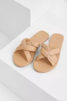 Кожаные шлепанцы Answear Lab, бежевый