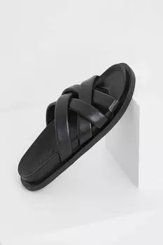 Кожаные шлепанцы Answear Lab, черный