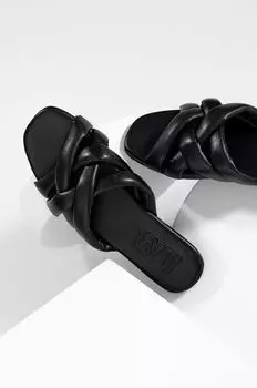 Кожаные шлепанцы Answear Lab, черный
