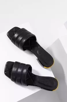Кожаные шлепанцы Answear Lab, черный
