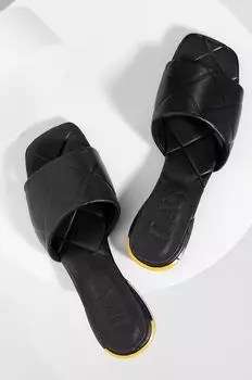Кожаные шлепанцы Answear Lab, черный