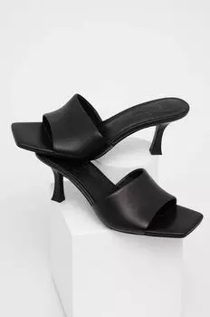 Кожаные шлепанцы Answear Lab, черный