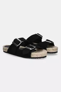 Кожаные шлепанцы Answear.Lab, черный