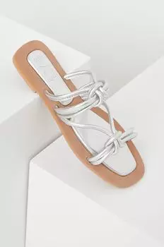 Кожаные шлепанцы Answear Lab, серебро
