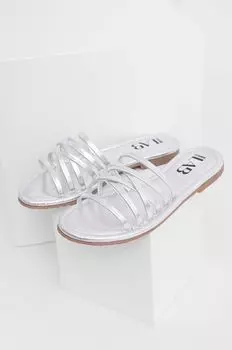 Кожаные шлепанцы Answear Lab, серебро