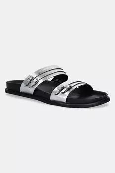 Кожаные шлепанцы EFFIE Vagabond Shoemakers, серебряный