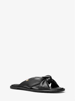Кожаные шлепанцы Елена Michael Kors, черный