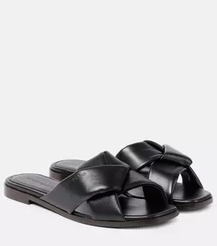 Кожаные шлепанцы Ferragamo, черный