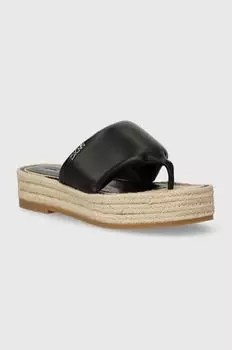 Кожаные шлепанцы Fifi Dkny, черный