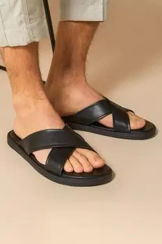Кожаные шлепанцы Haven Jones Bootmaker, черный