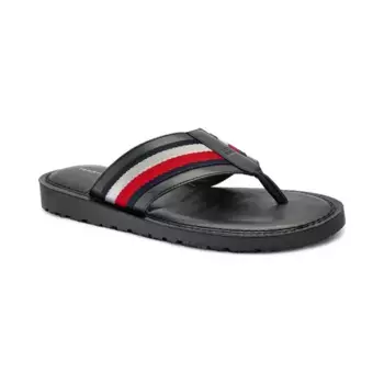 Кожаные шлепанцы Tommy Hilfiger, черный
