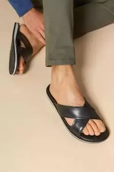 Кожаные шлепанцы Whitstable Jones Bootmaker, черный