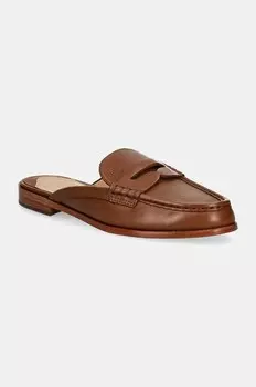 Кожаные шлепанцы Wynnie Mule Lauren Ralph Lauren, коричневый