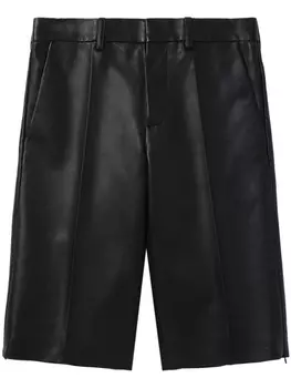 Кожаные шорты Helmut Lang, черный