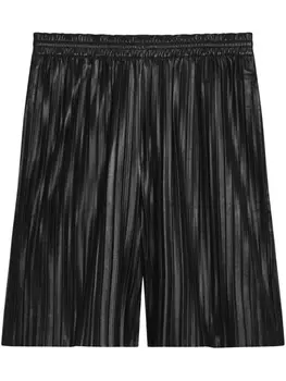 Кожаные шорты Helmut Lang, черный