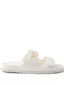 Кожаные слайдеры Prada, белый