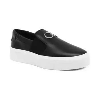 Кожаные слипоны Calvin Klein, черный