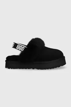 Кожаные тапочки FUNKETTE Ugg, черный