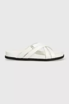 Кожаные тапочки STRAP FEMININE SANDAL Tommy Hilfiger, белый