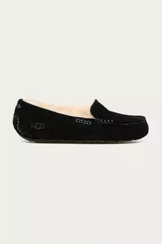 Кожаные тапочки UGG Ansley, черный