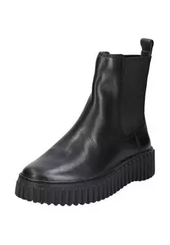 Кожаные/текстильные ботильоны CLARKS, черный