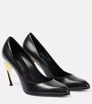 Кожаные туфли armadillo Alexander Mcqueen, черный