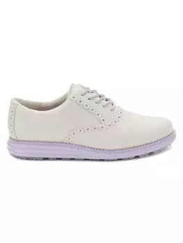 Кожаные туфли для гольфа Shortwing Cole Haan, цвет Silver Birch
