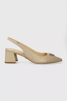 Кожаные туфли Guess, бежевый