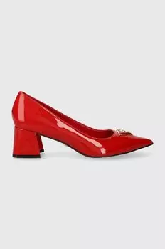 Кожаные туфли Guess, красный