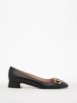 Кожаные туфли horsebit Gucci, черный