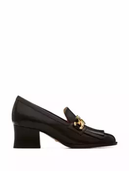 Кожаные туфли Interlocking G Gucci, черный