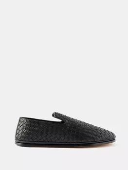 Кожаные туфли intrecciato Bottega Veneta, черный