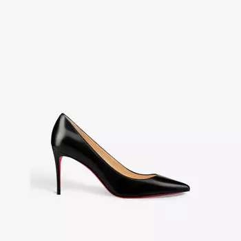 Кожаные туфли Kate 85 с острым носком Christian Louboutin, черный