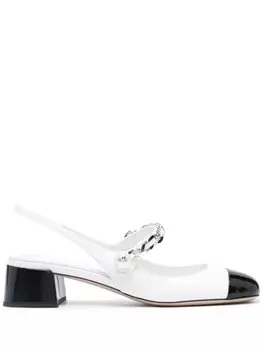 Кожаные туфли Miu Miu, белый