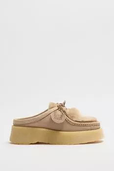 Кожаные туфли-мули clarks x zara ZARA, песочно-коричневый