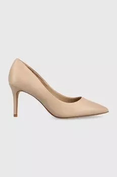 Кожаные туфли на высоком каблуке Aldo, бежевый